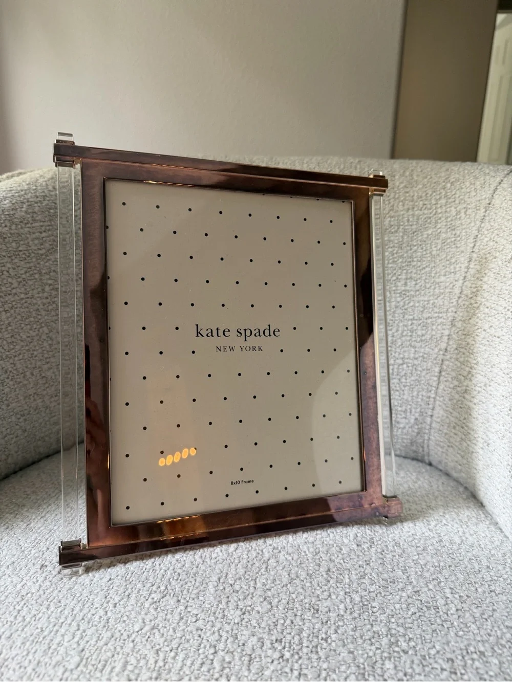Kate Spade New York 8 x 10 Bronze Clear Acrylics Metal Photo Frame